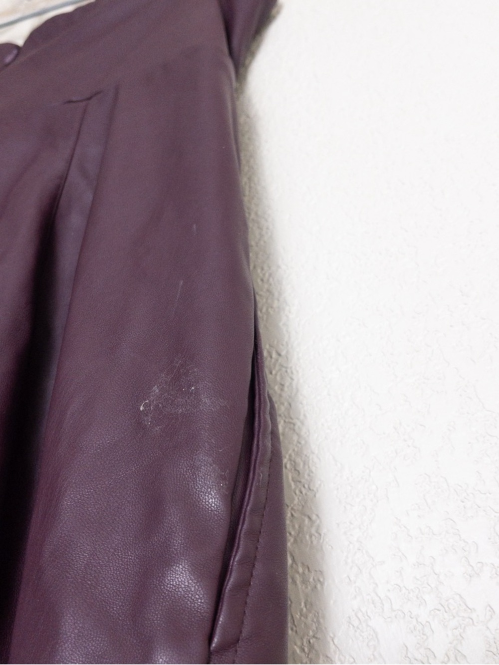 Ashley Park Voila Vegan Leather Mini Dress 12 Plum Strapless Rose Bow RTR - Picture 14 of 15